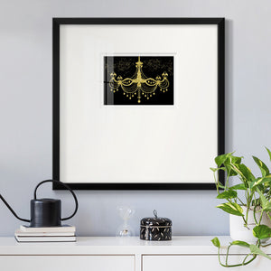 Golden Chandelier Premium Framed Print Double Matboard