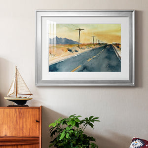 Deserted Highway II - Modern Framed Art Print