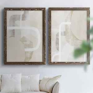Quiet Affection I - Barnwood Framed Canvas Set