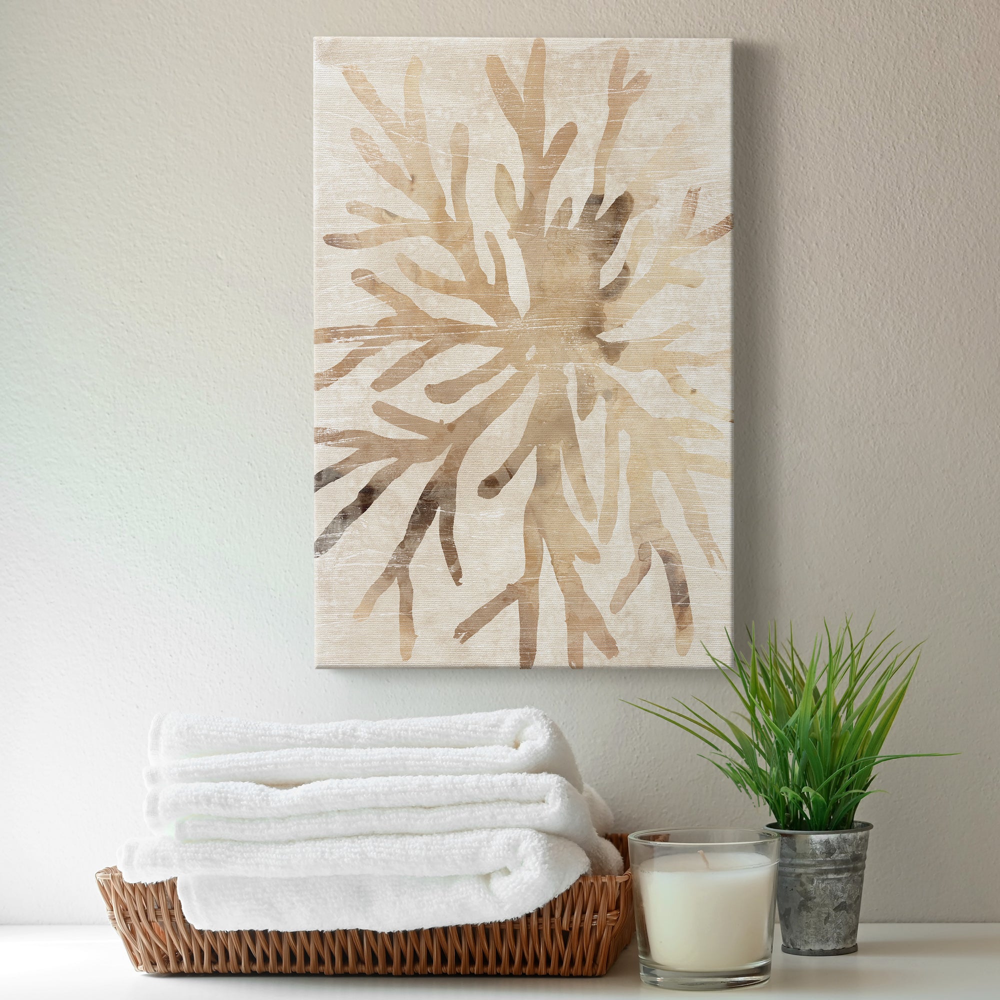 Parchment Coral II Premium Gallery Wrapped Canvas - Ready to Hang