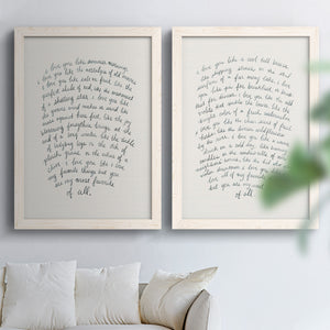 Letter to a Lover I - Barnwood Framed Canvas Set