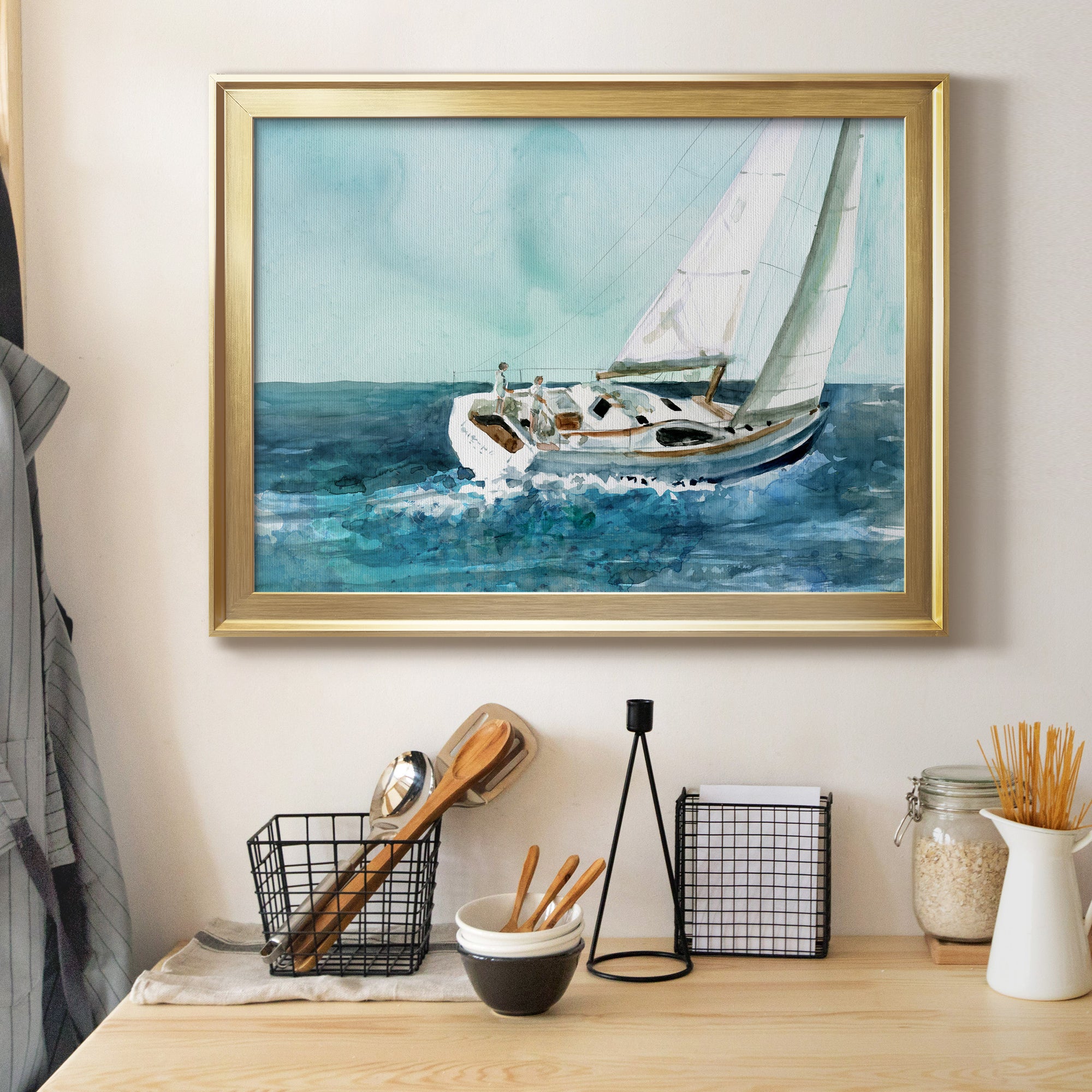 Delray Sail Premium Classic Framed Canvas - Ready to Hang