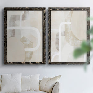 Quiet Affection I - Barnwood Framed Canvas Set