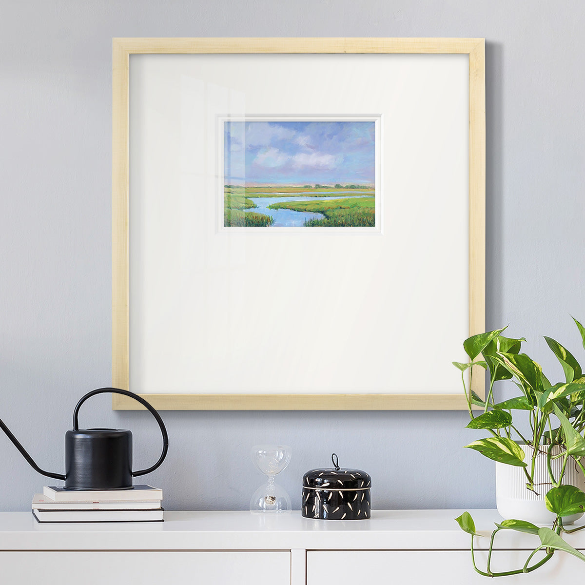 Summer Marsh II Premium Framed Print Double Matboard