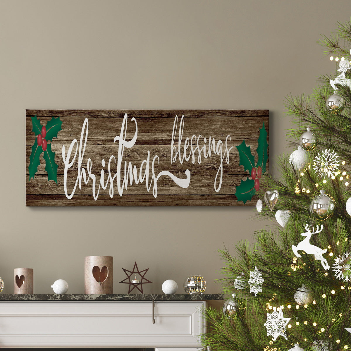 Christmas Blessings Premium Gallery Wrapped Canvas - Ready to Hang