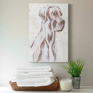 Sitting Dog IV - Canvas Art Print