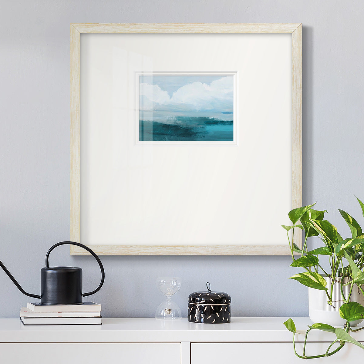 Azure Rising I Premium Framed Print Double Matboard