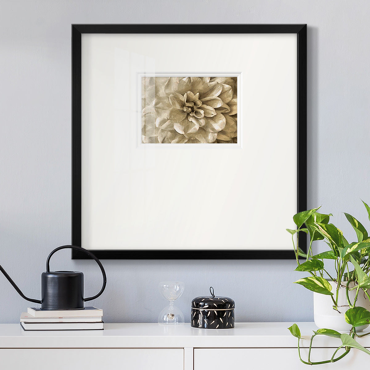 Neutral Wall Flower III Premium Framed Print Double Matboard