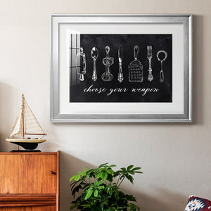 Choose Your Weapon - Modern Framed Art Print