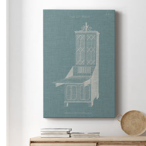 Hepplewhite Desk & Bookcase IV - Canvas Art Print