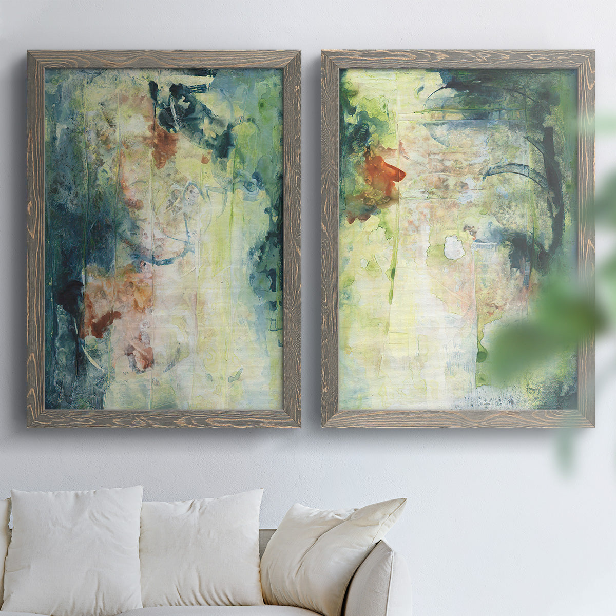 Nature's Elements I - Premium Framed Canvas 2 Piece Set - Ready to Hang