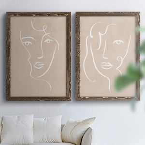 Curly Face I - Barnwood Framed Canvas Set