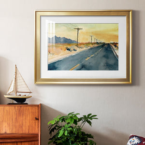 Deserted Highway II - Modern Framed Art Print