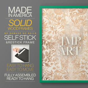 Walnut Damask I - Restickable Framed Art Print