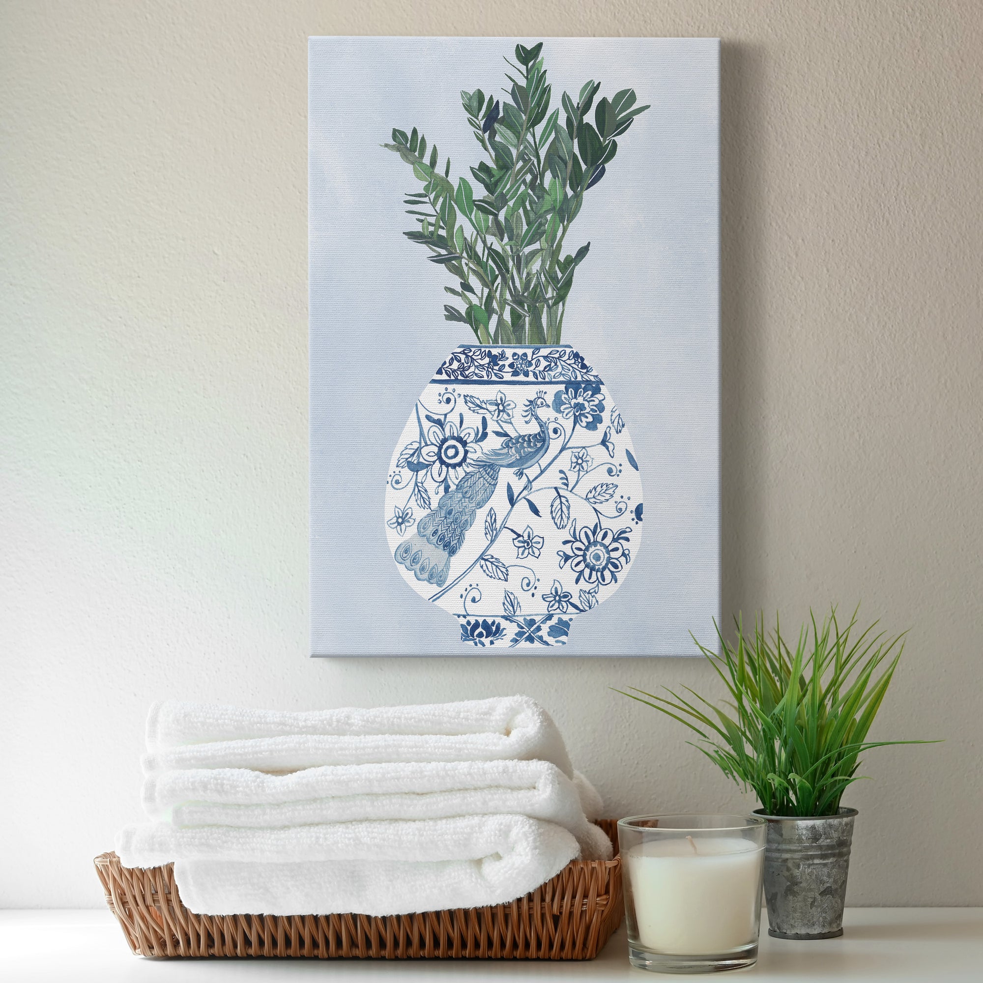 Moonlight Vase I Premium Gallery Wrapped Canvas - Ready to Hang