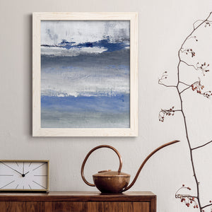 Soft Solace Indigo - Premium Canvas Framed in Barnwood - Ready to Hang