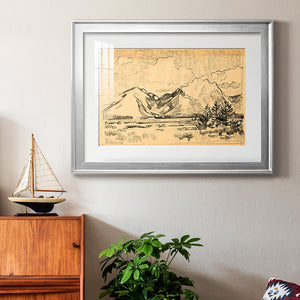 Hatched Horizon II - Modern Framed Art Print