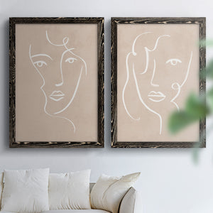 Curly Face I - Barnwood Framed Canvas Set