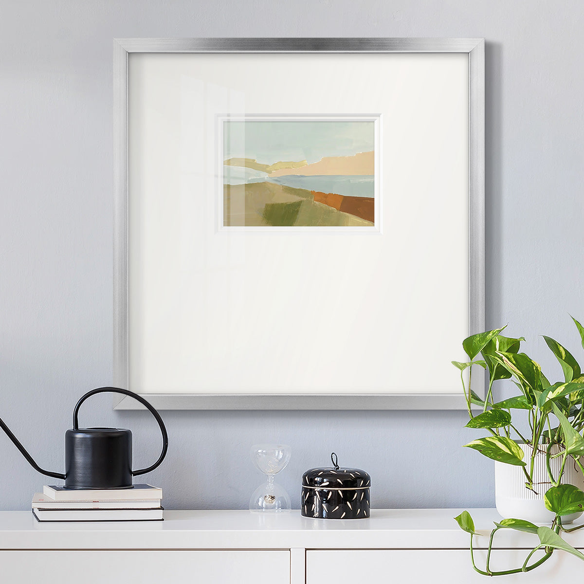 Stacked Landscape III Premium Framed Print Double Matboard