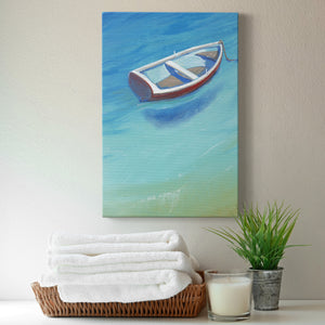 Anchored Dingy II Premium Gallery Wrapped Canvas - Ready to Hang