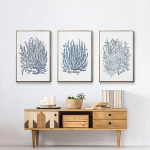 Summer Herb Garden Sketches I - Framed Premium Gallery Wrapped Canvas L Frame 3 Piece Set - Ready to Hang
