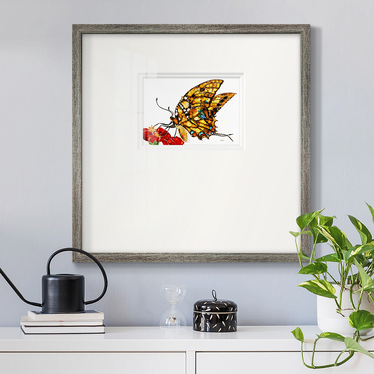 Wings II Premium Framed Print Double Matboard