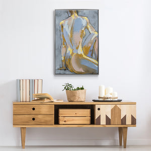 Grey Maiden II - Framed Premium Gallery Wrapped Canvas L Frame - Ready to Hang