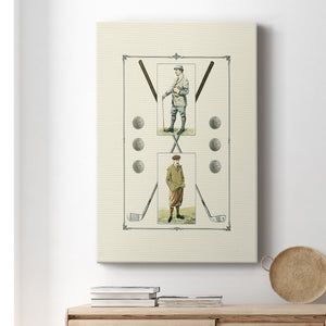 Golfers: John Henry & R. Maxwell - Canvas Art Print