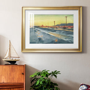 Deserted Highway I - Modern Framed Art Print