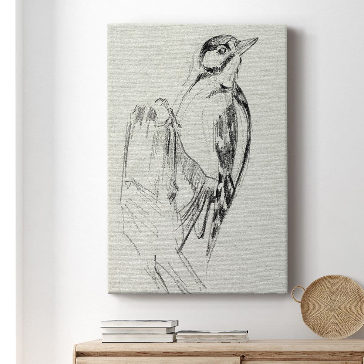 Woodpecker Sketch II Premium Gallery Wrapped Canvas - Ready to Hang