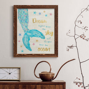 Mermaid Dream - Premium Canvas Framed in Barnwood - Ready to Hang