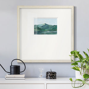Green Grey Mountains I Premium Framed Print Double Matboard