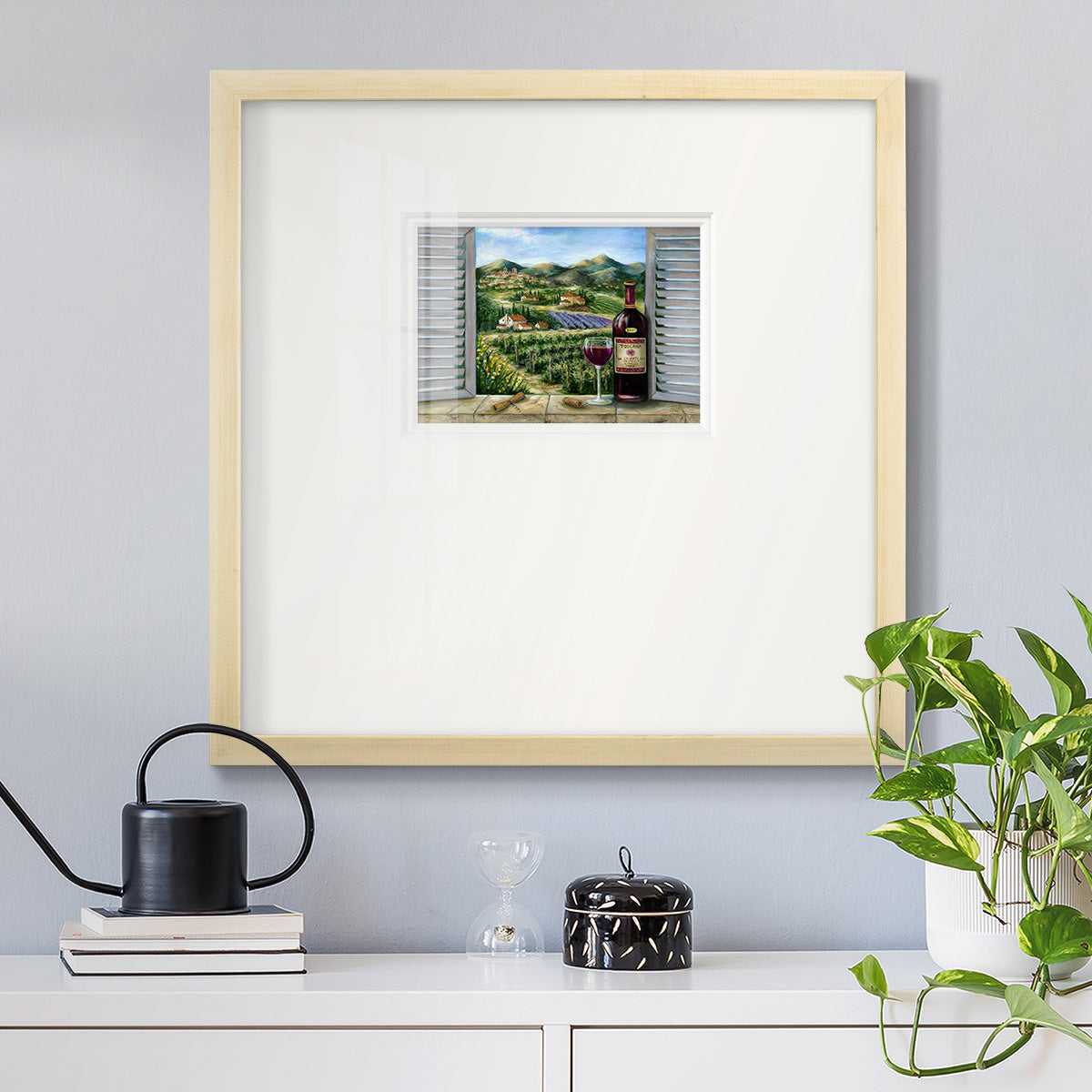 Tuscan Red and Vineyard Premium Framed Print Double Matboard