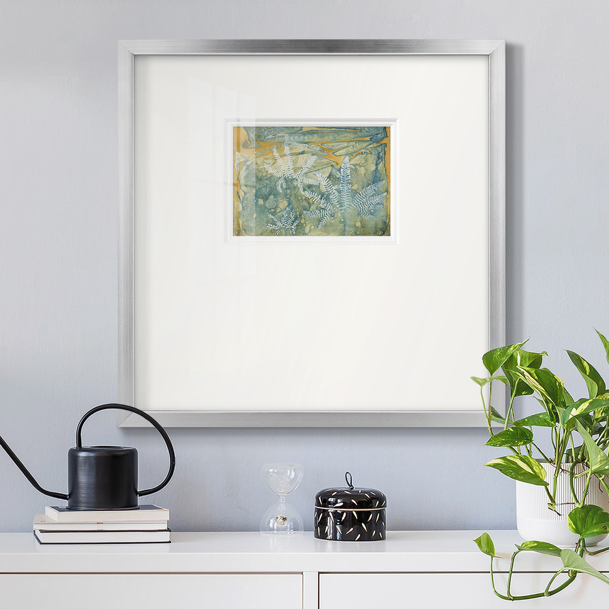 Floating Ferns- Premium Framed Print Double Matboard