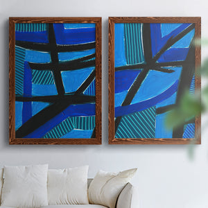 Involved Blues I - Barnwood Framed Canvas Set