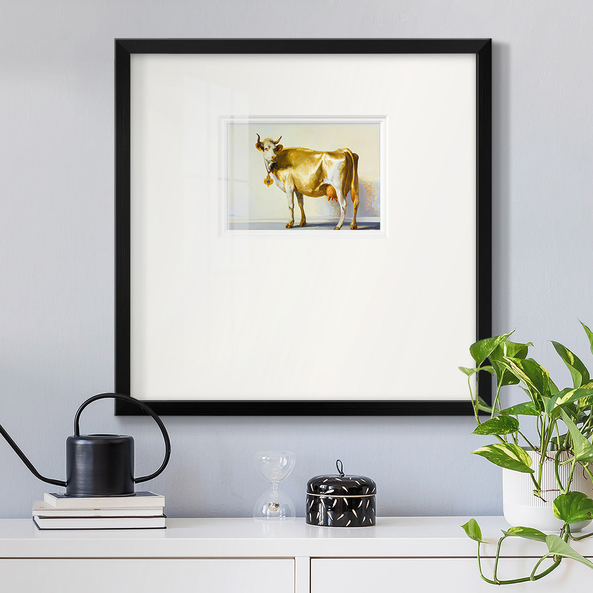 Gold Cow Premium Framed Print Double Matboard