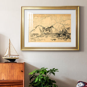 Hatched Horizon II - Modern Framed Art Print