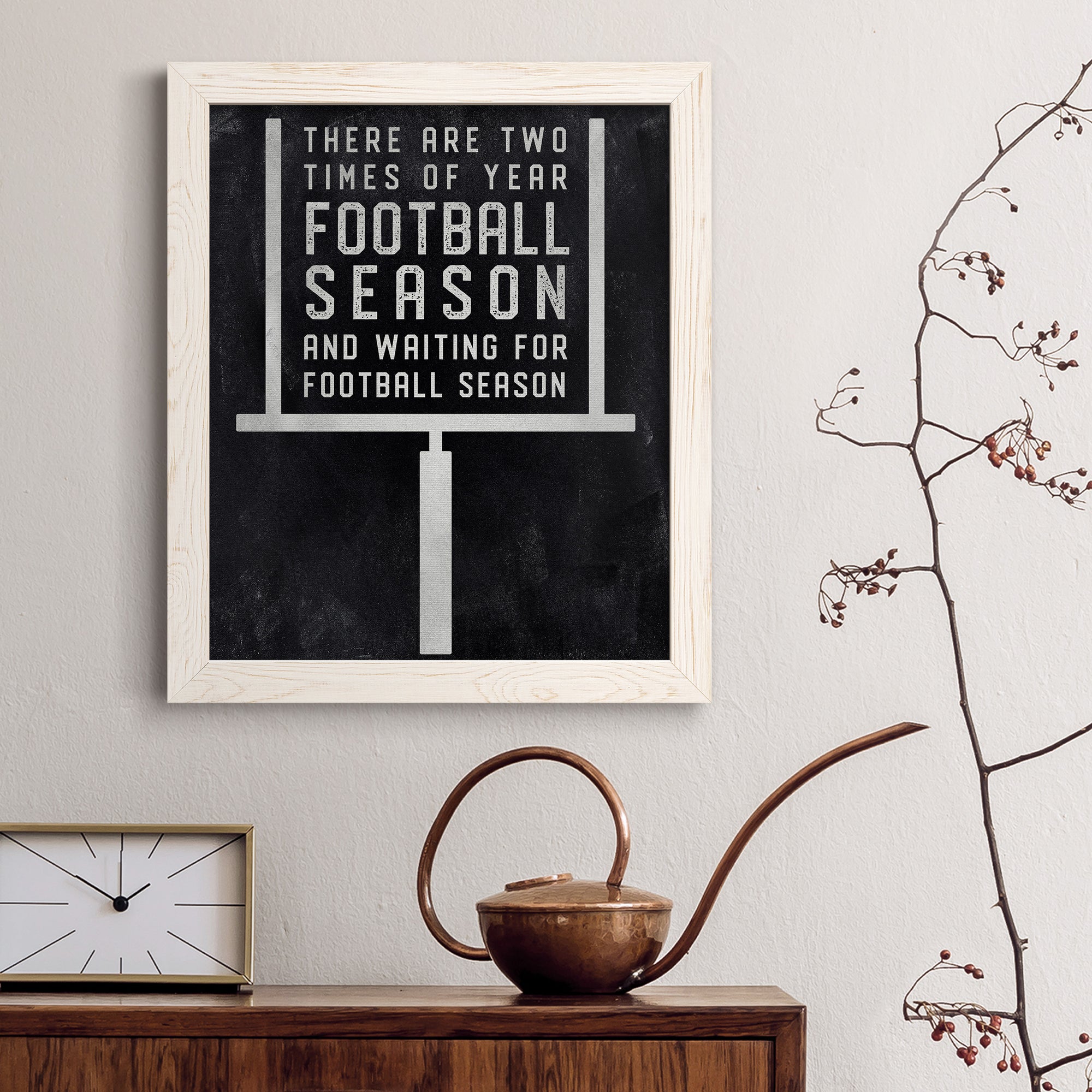 Football Season - Premium Canvas Framed in Barnwood - Ready to Hang