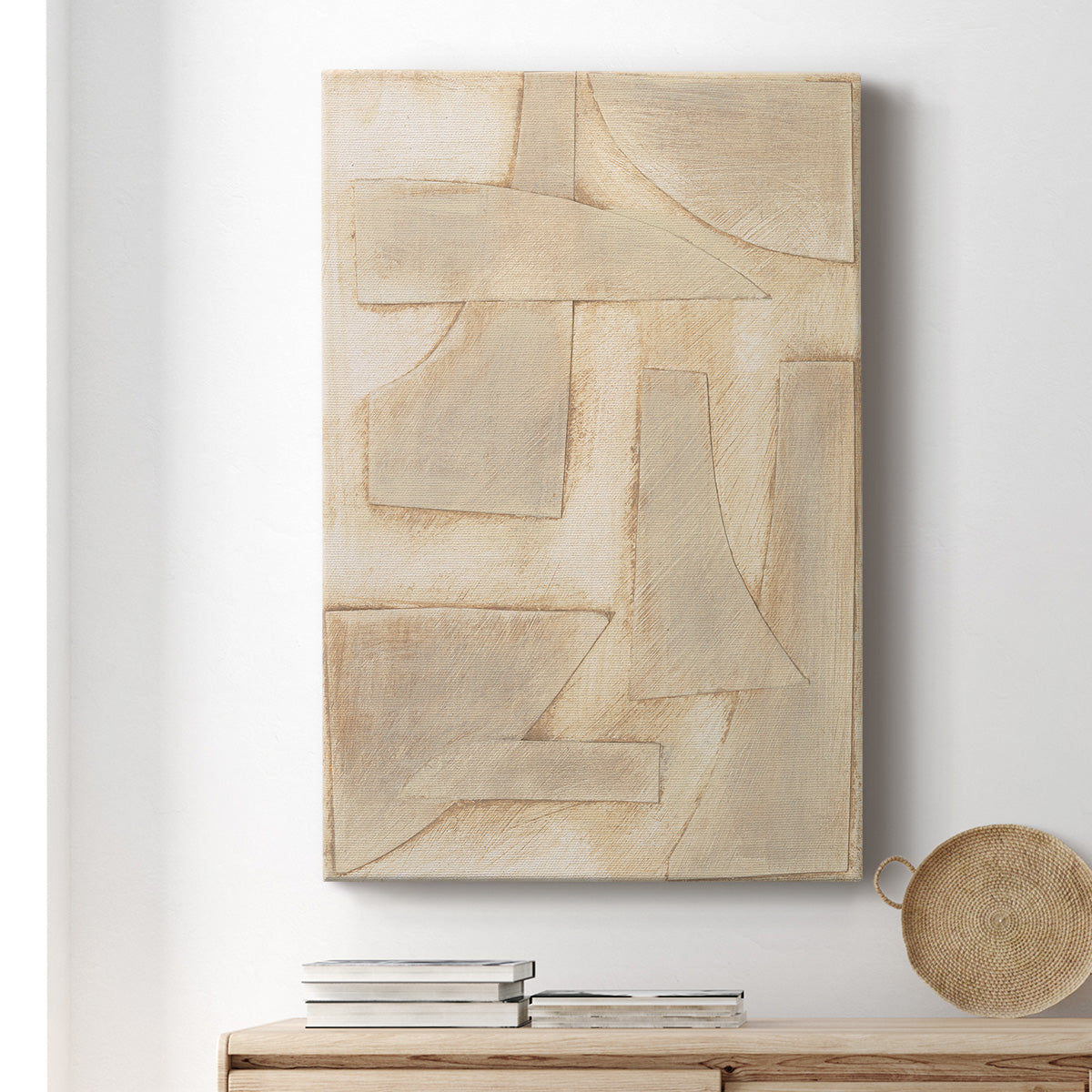 Buff Abstract Shapes I Premium Gallery Wrapped Canvas - Ready to Hang
