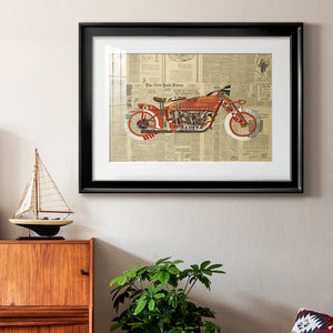 Vintage Red - Modern Framed Art Print