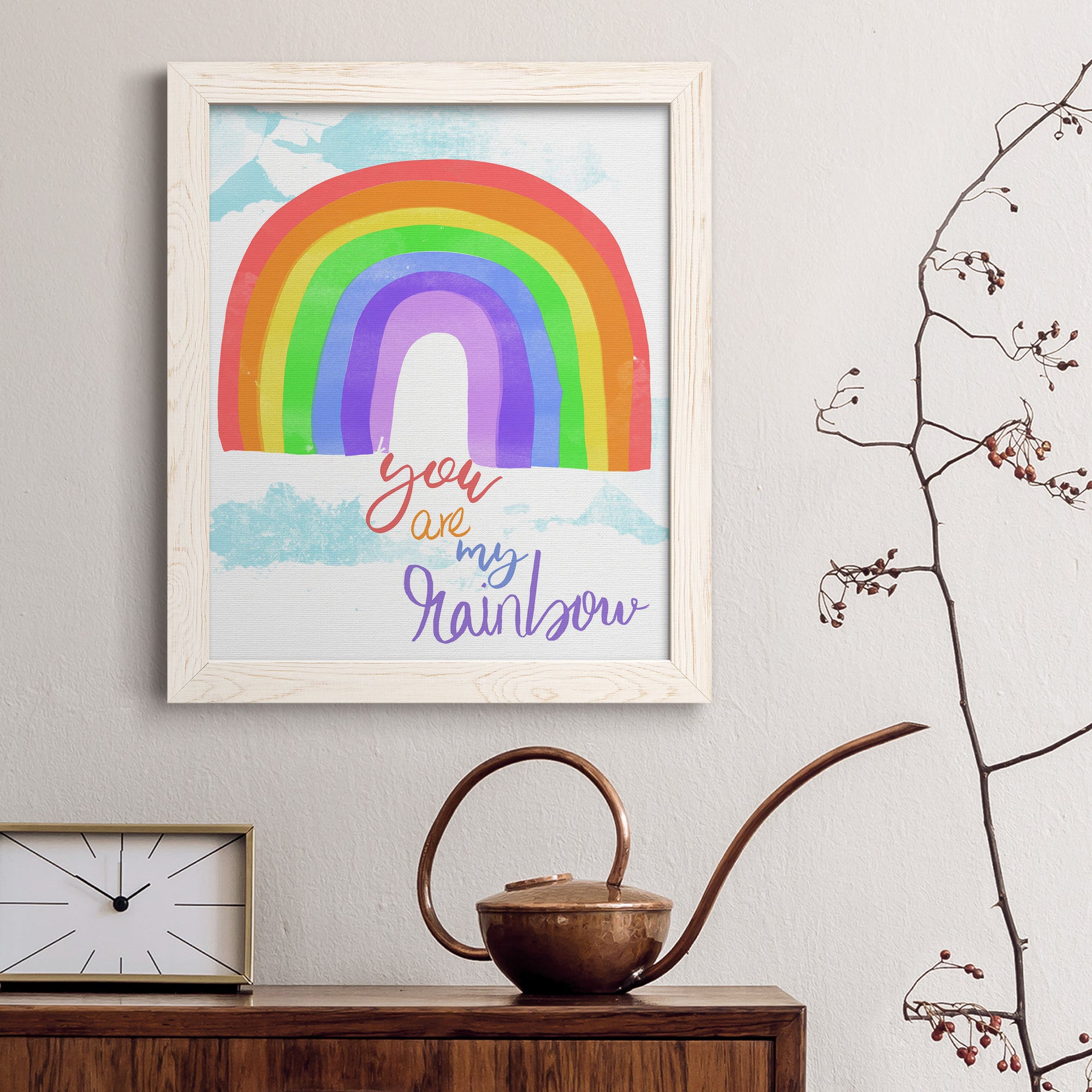 You Are My Rainbow - Premium Canvas Framed in Barnwood - Ready to Hang