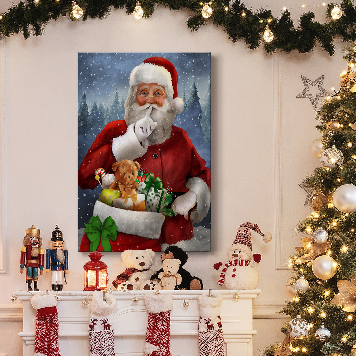 Quiet Santa - Gallery Wrapped Canvas