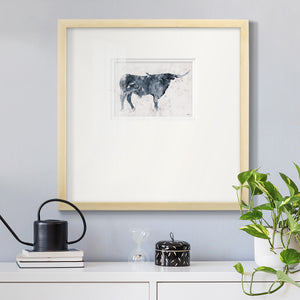 Long Horn Alt V2 Premium Framed Print Double Matboard