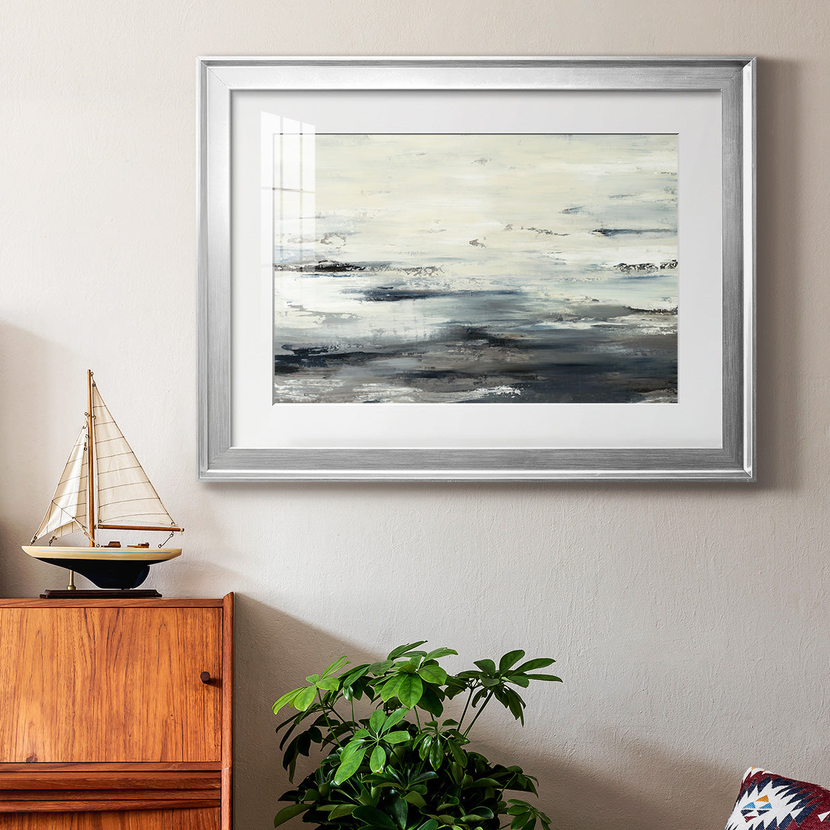 On The Stormy Seas Premium Framed Print - Ready to Hang
