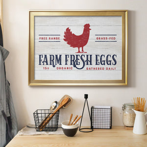 Farm Fresh Eggs - Modern Framed Canvas Print