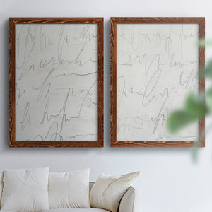 Scrabble I - Barnwood Framed Canvas Set