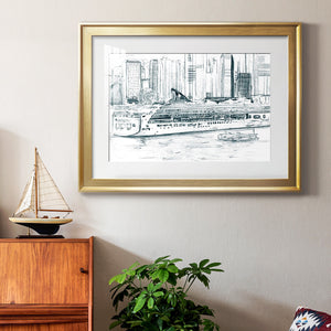 Ferryboats II - Modern Framed Art Print