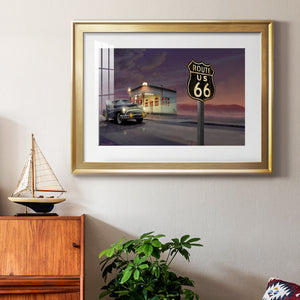 Route 66 - Modern Framed Art Print