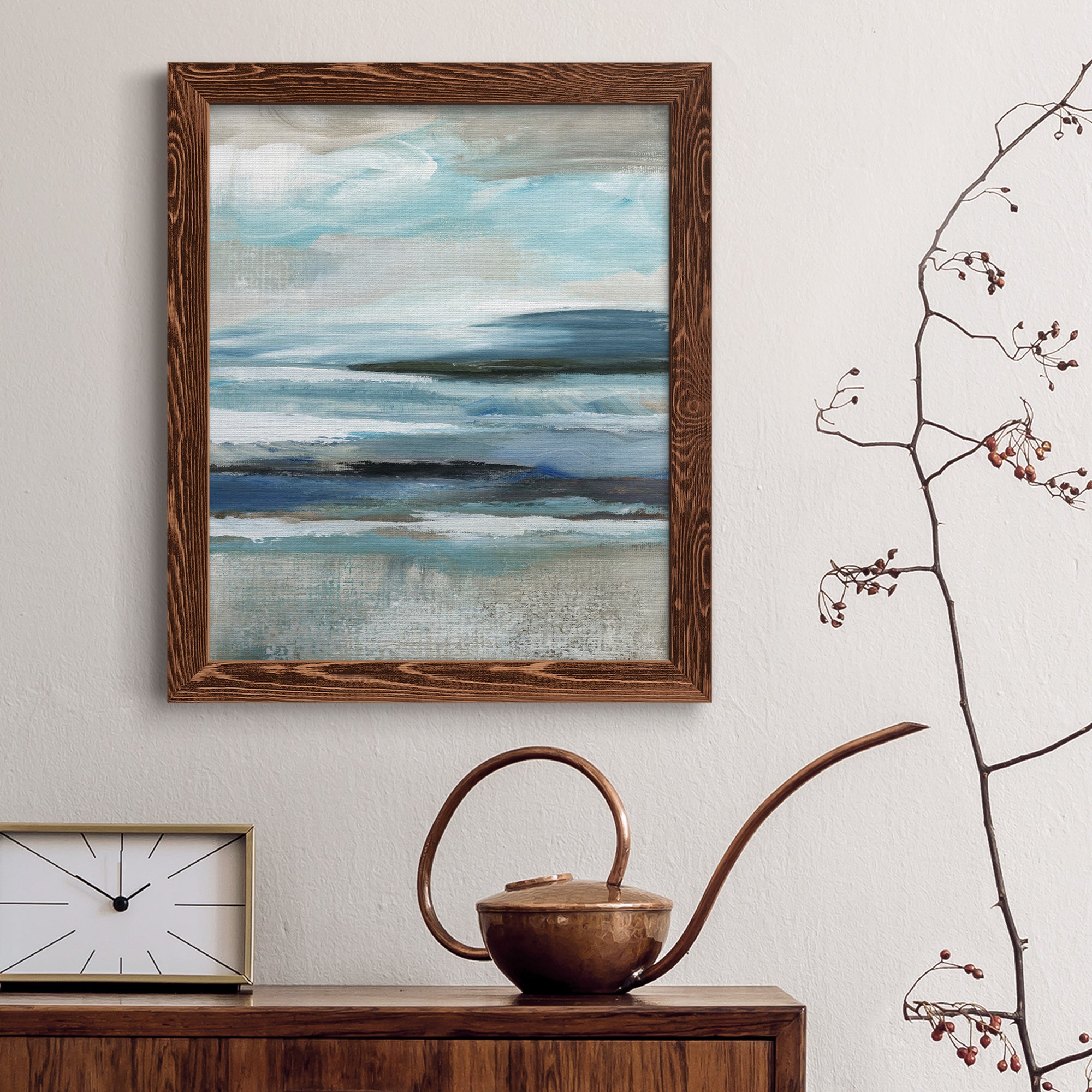 Distant Drama II - Premium Canvas Framed in Barnwood - Ready to Hang