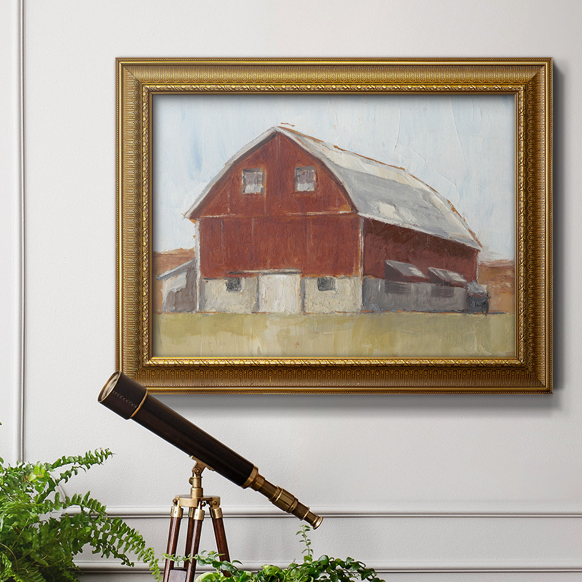 Rustic Red Barn II Premium Framed Canvas- Ready to Hang